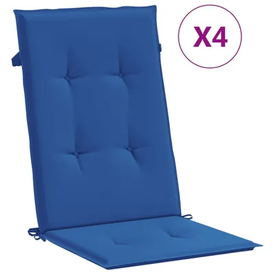 Produktbild von Gartenstuhlauflagen für Hochlehner 4 Stk. Königsblau 120x50x3cm