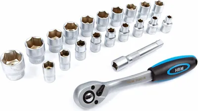 Immagine prodotto di Set chiave a cricchetto 1/2" con bussole ,20 pezzi