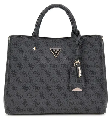 Produktbild von GUESS Meridian II Girlfriend Satchel Bag Coal Logo