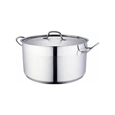 Produktbild von Kochtopf mit Deckel Gastronomie, 30 cm, Edelstahl, Grau, Spülmaschinenfest, Induktionsgeeignet