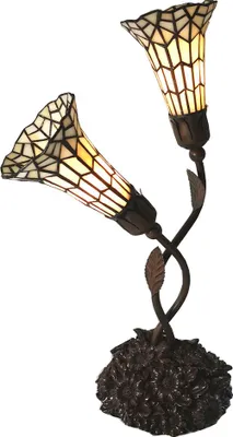 Immagine prodotto di Lampada da tavolo Tiffany Clayre & Eef 44x26x61 cm in vetro beige