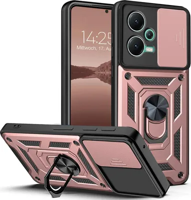 Produktbild von Armor Handyhülle für Xiaomi Redmi Note 12 5G Kameraschutz Handy Panzer Case Cover Schutzhülle Outdoor Farbe: Rosegold