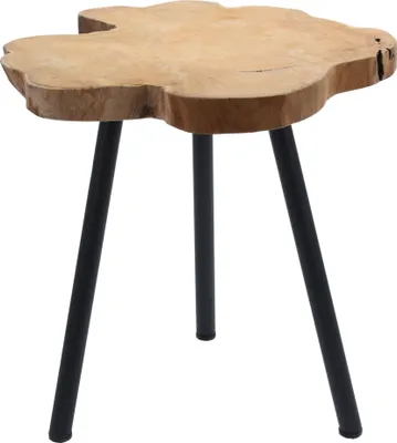 Produktbild von Teak Beistelltisch massiv - Holz Tisch Sofatisch Couchtisch Nachttisch Dekotisch