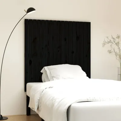 Produktbild von "2026 Promotion" Wand-Kopfteil Schwarz 108x3x110 cm Massivholz Kiefer - Bettkopfteil CC29108