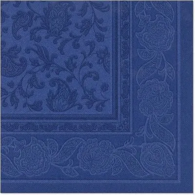 Produktbild von Servietten "ROYAL Collection" 1/4-Falz 40 cm x 40 cm dunkelblau "Ornaments"