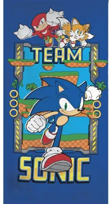 Produktbild von Sonic the Hedgehog Badehandtuch, Strandtuch 70x140cm (Schnell Trocknend)