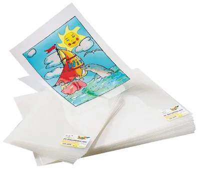 Produktbild von folia 450103 - Malunterlage für Fensterbilder, aus Kunststoff, DIN A3 Format, 10