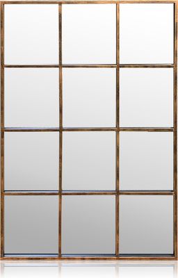 Soho Fensterspiegel Metallrahmen rechteckig 90 x 60 cm Vintage