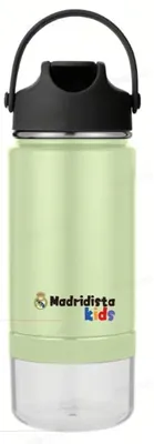 Kinder-Thermosflasche 430 ml, Edelstahl, grün, auslaufsicher