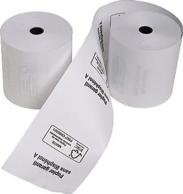 Produktbild von Exacompta Thermalbindung Bedruckbares Papier - Weiß - 57 mm x 46 mm - 55 g/m² Grammage - 5 - BPA-frei