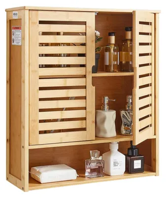 Produktbild von Badezimmer Wandschrank Medizinschrank 2 Türen Verstellbare Regale