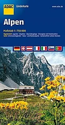 Produktbild von ADAC LänderKarte Alpen 1 : 750 000