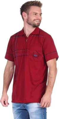 Produktbild von Herren Poloshirt T-Shirt Polo-Hemd Kurzarm,  Rot L