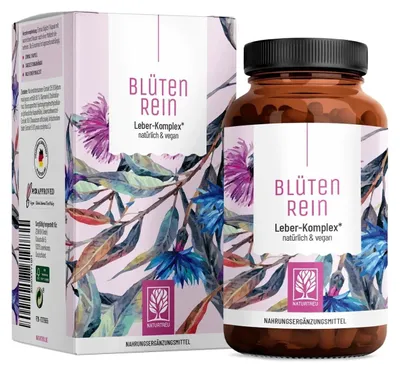 Produktbild von Leber Komplex mit Mariendistel, Artischocke, Cholin & Löwenzahn - BLÜTENREIN - 120 vegane Kapseln - NATURTREU®