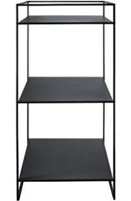 Produktbild von INNA-Glas Regal Quiana aus Metall, 5 Böden, schwarz, 100x100x200cm - Industrial Rack