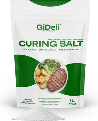 Produktbild von GiDeli Pökelungssalz 5kg – Premium Konservierungssalz für Fleischverarbeitung