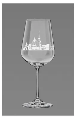 Produktbild von Weinglas mit Design (Hamburg)