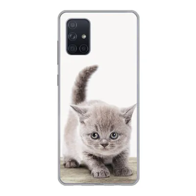 Produktbild von MuchoWow® Handyhülle Schutzhülle Hülle für Samsung Galaxy A51 Kätzchen - Katze - Haustiere - Jungen - Kinder - Mädchen Silikon Softcase Handy Hülle - Schutzabdeckung