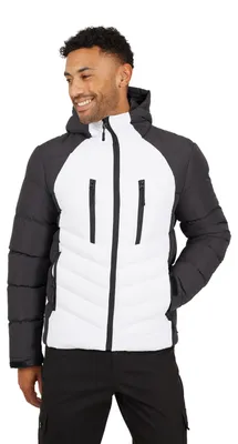 Produktbild von Brave Soul - Kapuzenjacke für Herren, Raglanärmel WH320 (XL) (Weiß/Schwarz)