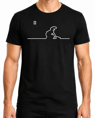 Imagen del producto de Camiseta para hombre, diseño "La Linea Balum Strichmännchen Retro Kult" de Osvaldo Cavandoli, color , talla L