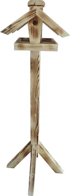 Produktbild von Elmato 11080 Vogelhaus Ständer Standbein Futterstelle geflammt, 4-beinig, ca. 1Meter