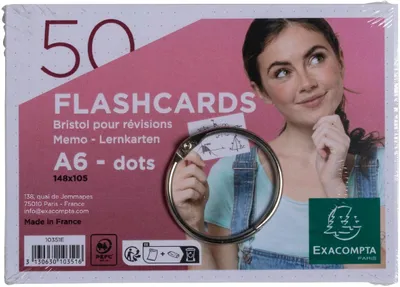 Produktbild von Exacompta 10351E, Weiß, A6, Papier, Punktgitter-Papier, 205 g/m², 148 mm