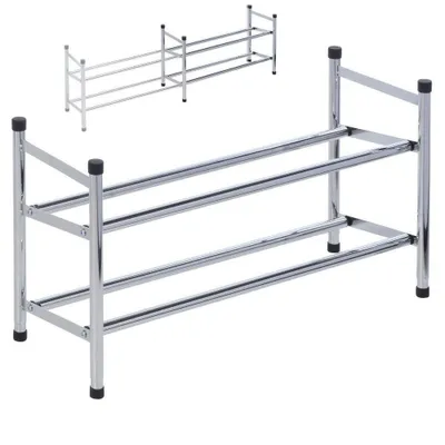 Produktbild von STORAGE SOLUTIONS Schuhregal Schuhablage Organizer Schuhständer mit 2 Ebenen