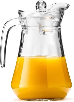 Zdjęcie produktu dla Szklana karafka o pojemności 14 l z pokrywką i dziobkiem do nalewania wody, herbaty i owoców