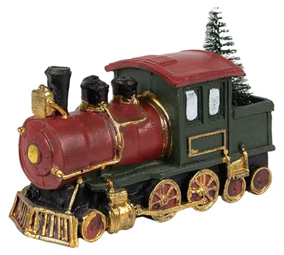 Obrázek produktu pro Clayre & Eef Dekorace Vlak 11x5x7 cm Červená zelená Polyresin
