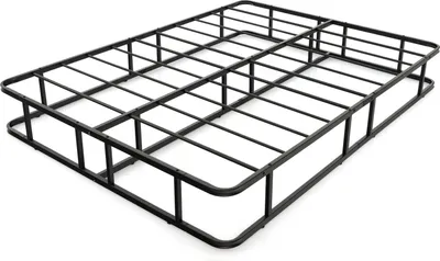 Zdjęcie produktu dla COSTWAY Metalowa rama łóżka, rama łóżka platformowego z metalowymi listwami, nie wymaga sprężyn skrzynkowych 200x140x26cm Tylko czarna rama łóżka