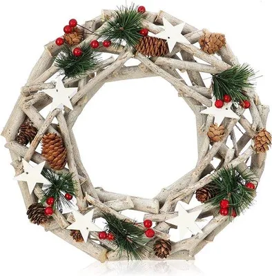 Produktbild von Famanu Tischkranz mit Sternen - Ø 36 cm (Adventskranz XXL)