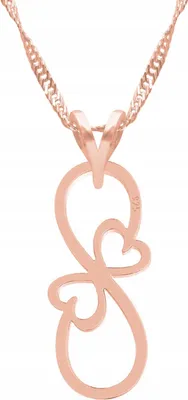 Immagine prodotto di Collana con cuore placcato oro e simbolo dell'infinito, argento 925