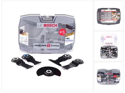 Zdjęcie produktu dla Bosch 2 608 664 131, Zestaw do cięcia, Metal, Drewno, Starlock, Starlock Plus, Starlock Max, OIS, 5 szt., Obudowa z tworzywa sztucznego