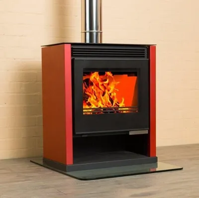 Produktbild von EEK A Kaminofen mit XXL-Sichtscheibe Victoria Rubin Lux Rot - 13.0 kW