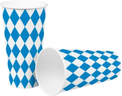 Produktbild von 8 Becher  Bayern Pappbecher 0,5 l