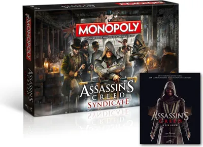 Produktbild von Monopoly Assassin's Creed Syndicate + Buch »In den Animus« Brettspiel Gesellschaftsspiel Spiel