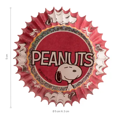 Image de Moules à muffins Snoopy Peanuts, rouge foncé, 50 pcs., 5 x 3cm de hauteur chien