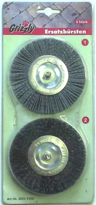 Produktbild von Grizzly 2er-Set Ersatz-Fugenbürsten - Metall und Kunststoff - schmal