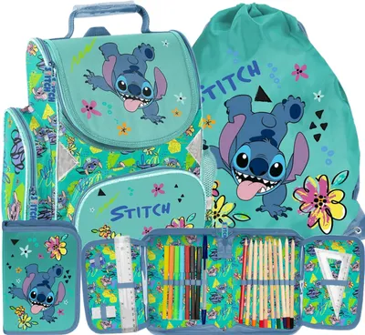 Produktbild von 3tlg Lilo und stitch Schulranzen set Rucksack Federtasche Sportbeutel schulruckack schultasche Tornister fur madchen