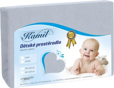 Obrázek produktu pro Prostěradlo dětské jersey - Šedá - 60x120