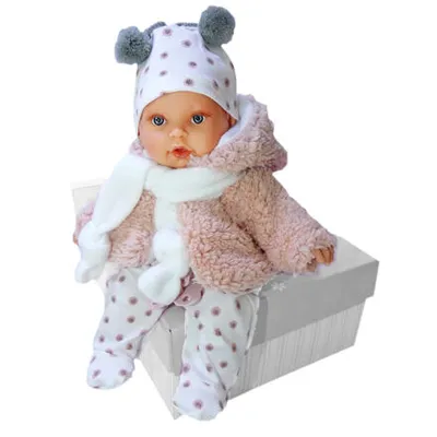 Produktbild von Antonio Juan 1120 Kika - Realistische Puppe mit Geräuschen und weichem Stoffkörper - 27 cm
