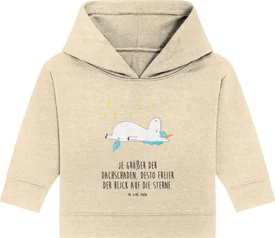 Produktbild von Mr. & Mrs. Panda Organic Baby Hoodie Einhorn Sternenhimmel 12. - 18. Monat - Natural Raw - Geschenk, Kapuzenshirt, Unicorn, Kapuzensweatshirt, Einhörner, Sterne, Verrückt