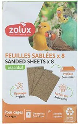 Produktbild von Sandpads für Vögel S 36x21cm/8Stück Zolux