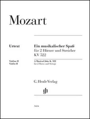 Obrázok produktu pre Wolfgang Amadeus Mozart - Ein musikalischer Spaß KV 522 für 2 Hörner in F und Streicher
