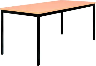 Produktbild von Schreibtisch Profi Besprechungstisch Computertisch 140x80cm Schwarz/Buche 331061