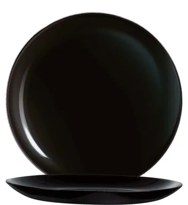 Image de Assiettes creuses plates Evolutions Black, 19 cm - lot de 6