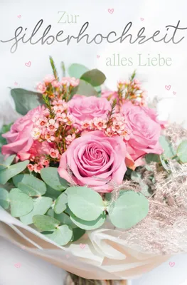 Produktbild von Silberhochzeit - 25. Hochzeitstag - Glückwunschkarte im Format 11,5 x