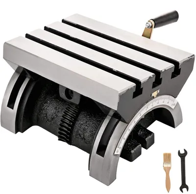 Kippbarer Frästisch 25,4x17,8 cm, -40° bis +40°, 3 T-Nuten