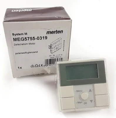 Produktbild von Merten MEG5755-0319, Jalousiesteuerung, Weiß, Thermoplast, 2 min, Tasten, 6 h