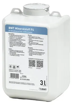 Produktbild von BWT Mineralstoff F4, für mittelhartes bis hartes Wasser, Kanister mit 3l, 1 Stk.